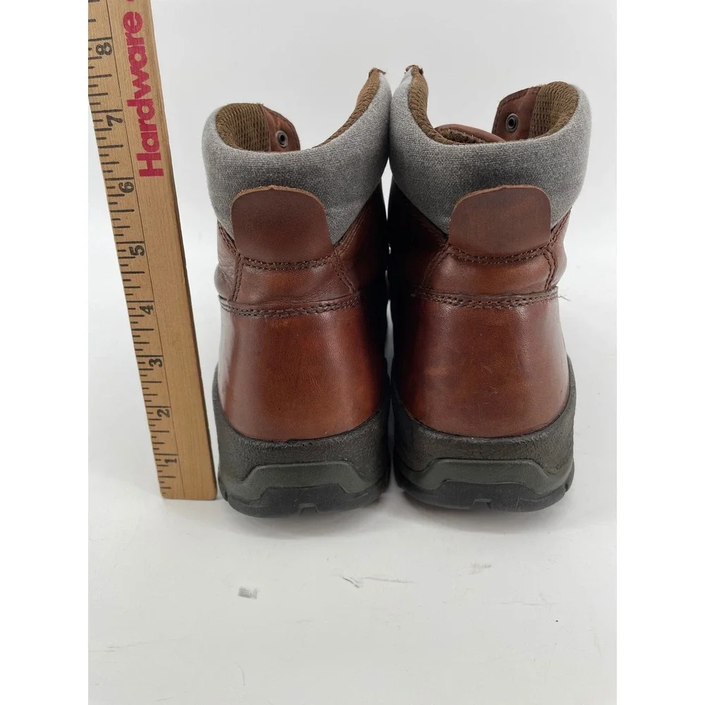 Wolverine Work Boots Men 10.5 Brown Leather Lace Up EH Slip Resistant Steel Toe‎